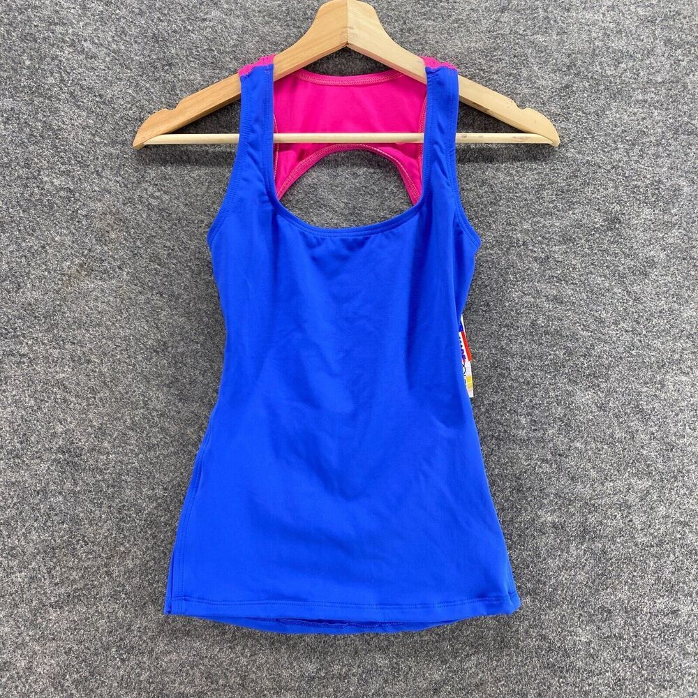 New Baltogs Top Women S Small Blue Sleeveless Square Neck Wide Strap